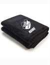 Badetuch bestickt "TSV Wasenberg & Name" - schwarz - 70x140cm